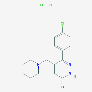 molecular formula C16H21Cl2N3O B8434647 6-(p-Chlorophenyl)-5-(piperidinomethyl)-4,5-dihydro-3(2H)-pyridazinone monohydrochloride 