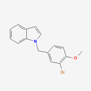molecular formula C16H14BrNO B8434696 1-(3-Bromo-4-methoxy-benzyl)-1H-indole 