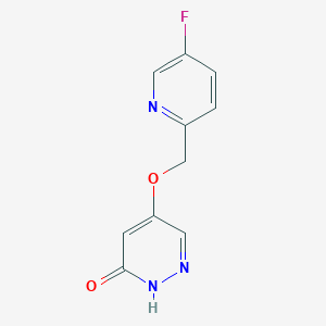 molecular formula C10H8FN3O2 B8434719 5-((5-fluoropyridin-2-yl)methoxy)pyridazin-3(2H)-one 