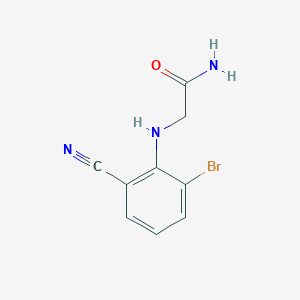 molecular formula C9H8BrN3O B8434743 2-(2-Bromo-6-cyano-phenylamino)acetamide 