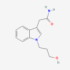 molecular formula C13H16N2O2 B8434760 2-[1-(3-hydroxypropyl)-1H-indol-3-yl]acetamide 
