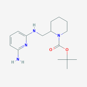 molecular formula C16H26N4O2 B8434765 2-[(6-Amino-pyridin-2-ylamino)-methyl]-piperidine-1-carboxylic acid tert-butyl ester 
