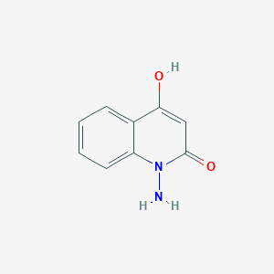 molecular formula C9H8N2O2 B8434803 1-amino-4-hydroxyquinolin-2(1H)-one 