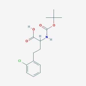 molecular formula C15H20ClNO4 B8434818 2-(tert-Butoxycarbonylamino)-4-(2-chlorophenyl)butanoic acid 