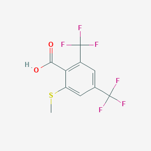 molecular formula C10H6F6O2S B8434833 2-Methylthio-4,6-bis(trifluoromethyl)benzoic acid 