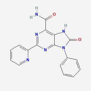 8-Oxo-9-phenyl-2-(pyridin-2-YL)-8,9-dihydro-7H-purine-6-carboxamide
