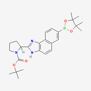 (S)-tert-butyl 2-(7-(4,4,5,5-tetramethyl-1,3,2-dioxaborolan-2-yl)-1H-naphtho[1,2-d]imidazol-2-yl)pyrrolidine-1-carboxylate