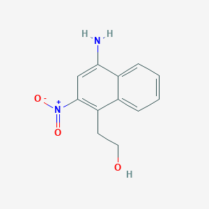 molecular formula C12H12N2O3 B8434884 2-[4-Amino-2-nitronaphthalen-1-yl]ethanol 