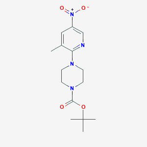 molecular formula C15H22N4O4 B8434918 4-(3-Methyl-5-nitro-pyridin-2-yl)-piperazine-1-carboxylic acid tert-butyl ester 