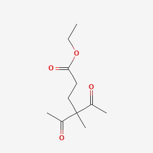 molecular formula C11H18O4 B8434959 4-Acetyl-4-methyl-5-oxo-hexanoic acid ethyl ester 