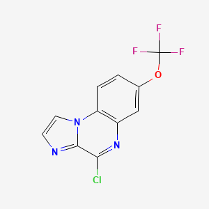 molecular formula C11H5ClF3N3O B8434979 4-Chloro-7-(trifluoromethoxy)imidazo[1,2-a]quinoxaline 