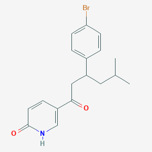molecular formula C18H20BrNO2 B8435033 5-[3-(4-bromo-phenyl)-5-methyl-hexanoyl]-1H-pyridin-2-one 