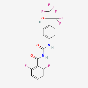 molecular formula C17H10F8N2O3 B8435063 2,6-difluoro-N-[[4-(1,1,1,3,3,3-hexafluoro-2-hydroxypropan-2-yl)phenyl]carbamoyl]benzamide CAS No. 74702-96-8
