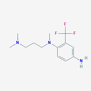 molecular formula C13H20F3N3 B8435069 4-[(3-Dimethylamino-propyl)-methyl-amino]-3-trifluoromethyl-phenylamine 