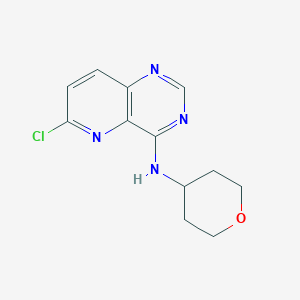 molecular formula C12H13ClN4O B8435090 6-chloro-N-(tetrahydro-2H-pyran-4-yl)pyrido[3,2-d]pyrimidin-4-amine 