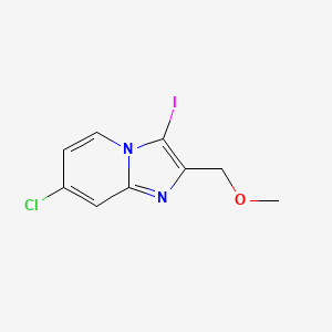 molecular formula C9H8ClIN2O B8435116 7-Chloro-3-iodo-2-(methoxymethyl)imidazo[1,2-a]pyridine 