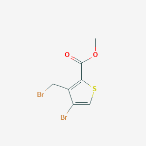 molecular formula C7H6Br2O2S B8435126 Methyl 4-bromo-3-(bromomethyl)thiophene-2-carboxylate 
