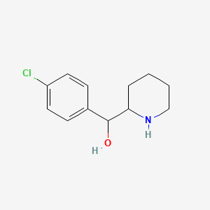 molecular formula C12H16ClNO B8435216 alpha-(4-Chlorophenyl)-2-piperidinemethanol 