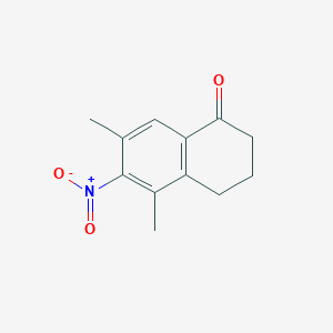 molecular formula C12H13NO3 B8435270 5,7-Dimethyl-6-nitro-3,4-dihydronaphthalen-1(2H)-one 