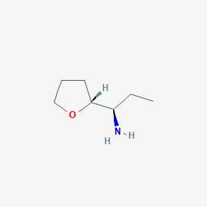 molecular formula C7H15NO B8435317 (R)-1-((R)-tetrahydrofuran-2-yl)propan-1-amine 