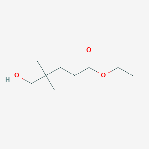 molecular formula C9H18O3 B8435383 Ethyl 5-hydroxy-4,4-dimethyl-pentanoate 