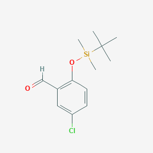 molecular formula C13H19ClO2Si B8435394 2-(Tert-butyl-dimethyl-silanyloxy)-5-chloro-benzaldehyde 