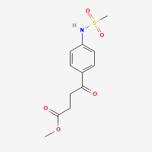 molecular formula C12H15NO5S B8435438 Methyl-4-[(methylsulfonyl)amino]-gamma-oxobenzenebutanoate 