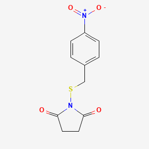 molecular formula C11H10N2O4S B8435458 N-(4-nitrobenzylmercapto)succinimide 