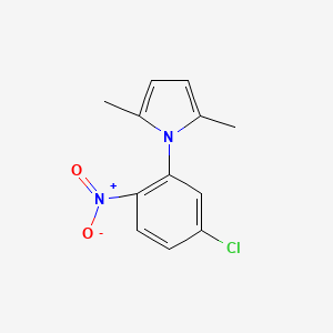 molecular formula C12H11ClN2O2 B8435485 1-(5-Chloro-2-nitro-phenyl)-2,5-dimethyl-1H-pyrrole 
