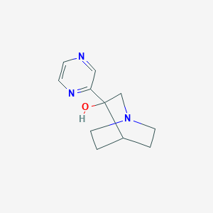 molecular formula C11H15N3O B8435592 3-(2-Pyrazinyl)-1-azabicyclo[2.2.2]octan-3-ol 