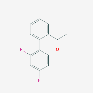 molecular formula C14H10F2O B8435711 1-(2',4'-Difluoro-1,1'-biphenyl-2-yl)ethanone 