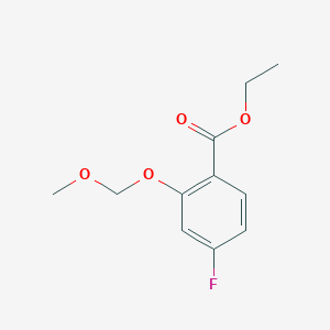 molecular formula C11H13FO4 B8435721 4-Fluoro-2-methoxymethoxybenzoic acid ethyl ester 