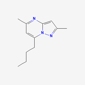 molecular formula C12H17N3 B8435767 7-Butyl-2,5-dimethyl-pyrazolo[1,5-a]pyrimidine 