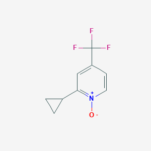 molecular formula C9H8F3NO B8435784 2-cyclopropyl-4-trifluoromethylpyridine N-oxide 