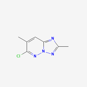 molecular formula C7H7ClN4 B8435794 6-Chloro-2,7-dimethyl[1,2,4]triazolo[1,5-b]pyridazine 