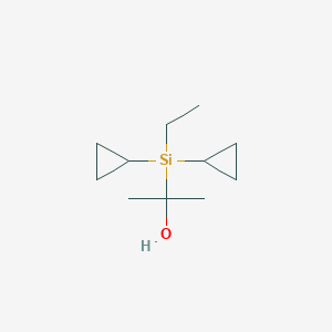 Dicyclopropyl(ethyl)(1-hydroxy-1-methylethyl)silane