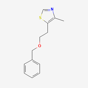 molecular formula C13H15NOS B8435809 4-Methyl-5-(2-benzyloxyethyl)thiazole 