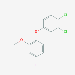 molecular formula C13H9Cl2IO2 B8435817 1,2-Dichloro-4-(4-iodo-2-methoxyphenoxy)benzene 