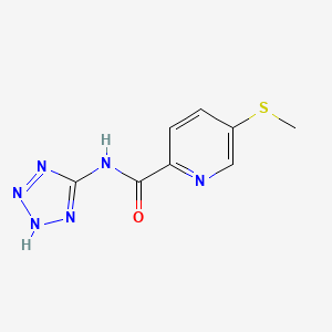 molecular formula C8H8N6OS B8435830 N-(5-tetrazolyl)-5-methylthio-2-pyridinecarboxamide 