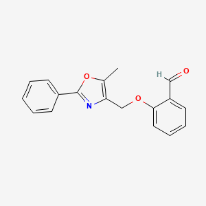 molecular formula C18H15NO3 B8435860 2-(5-Methyl-2-phenyl-4-oxazolylmethoxy)benzaldehyde 