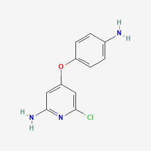 molecular formula C11H10ClN3O B8435882 4-(4-Aminophenoxy)-6-chloropyridin-2-amine 
