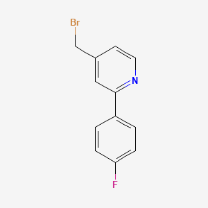 molecular formula C12H9BrFN B8435898 2-(p-Fluorophenyl)-4-bromomethyl-pyridine 