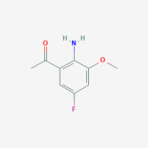 molecular formula C9H10FNO2 B8435903 1-(2-Amino-5-fluoro-3-methoxy phenyl)ethanone 