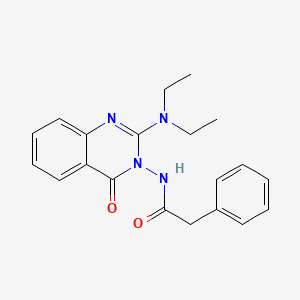 molecular formula C20H22N4O2 B8435944 N-(2-Diethylamino-4-oxo-4H-quinazolin-3-yl)-2-phenyl-acetamide 