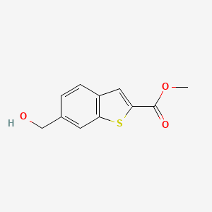 molecular formula C11H10O3S B8435957 6-Hydroxymethyl-benzo[b]thiophene-2-carboxylic acid methyl ester 