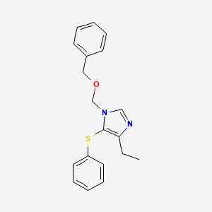 molecular formula C19H20N2OS B8435958 1-Benzyloxymethyl-4-ethyl-5-phenylthio-1H-imidazole 