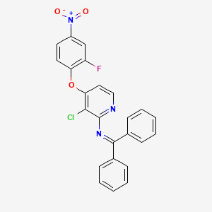 3-chloro-N-(diphenylmethylene)-4-(2-fluoro-4-nitrophenoxy)pyridin-2-amine