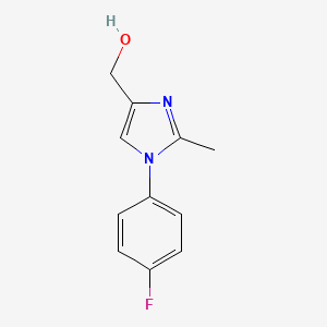 molecular formula C11H11FN2O B8435968 [1-(4-fluoro-phenyl)-2-methyl-1H-imidazol-4-yl]-methanol 