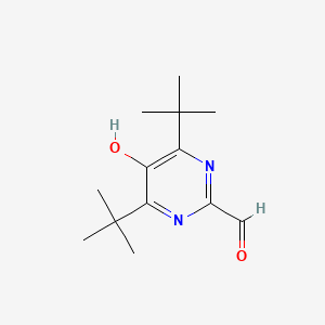 molecular formula C13H20N2O2 B8435974 4,6-Di-tert-butyl-5-hydroxypyrimidine-2-carbaldehyde 