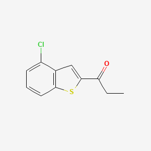 B8435981 1-(4-Chlorobenzo[b]thiophen-2-yl)propan-1-one CAS No. 360575-31-1